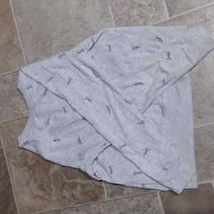 Girls, gray long sleeved sweat shirt